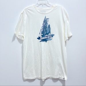Nautica Men’s Tee Shirt, White, XX-Large